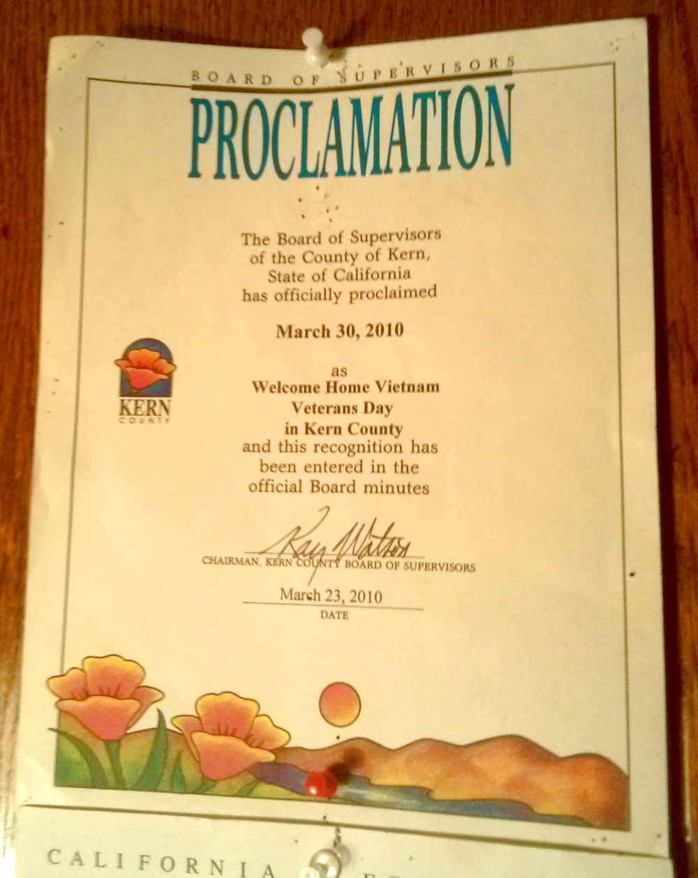 Kern County Board of Supervisors Proclamation
