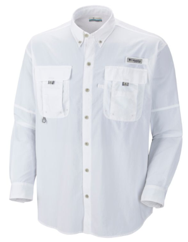 Columbia Men's PFG Omni-Shade UPF 30 Distant Water Convertible Sleeve Shirt